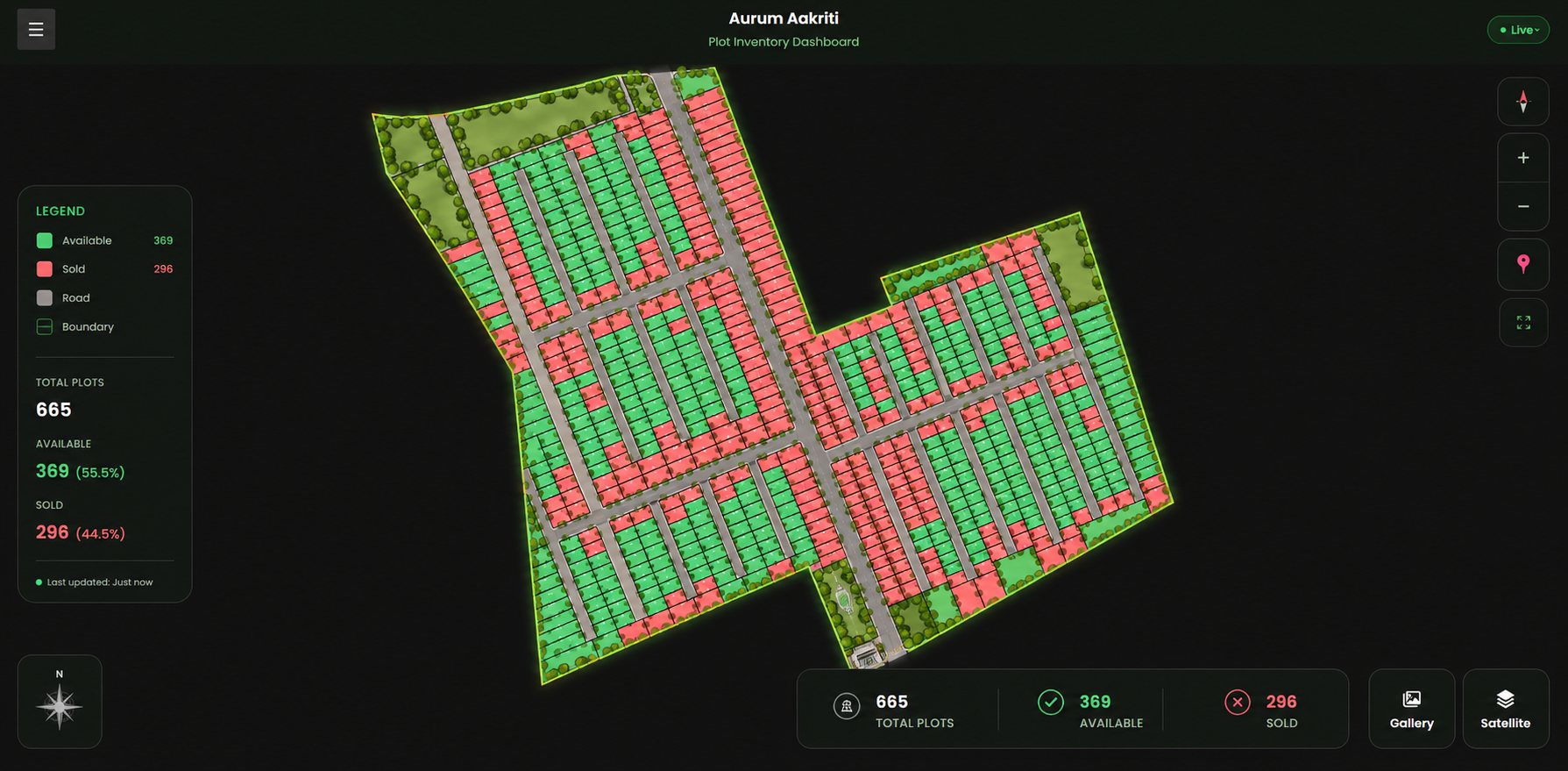 Drone view of housing development
