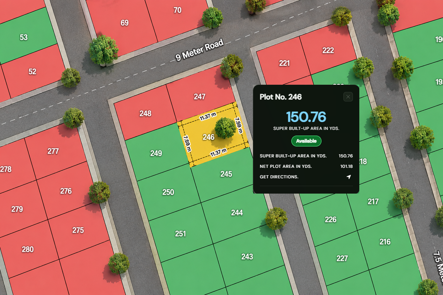 Real estate project map